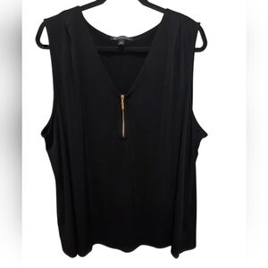 INC Black Sleeveless Blouse